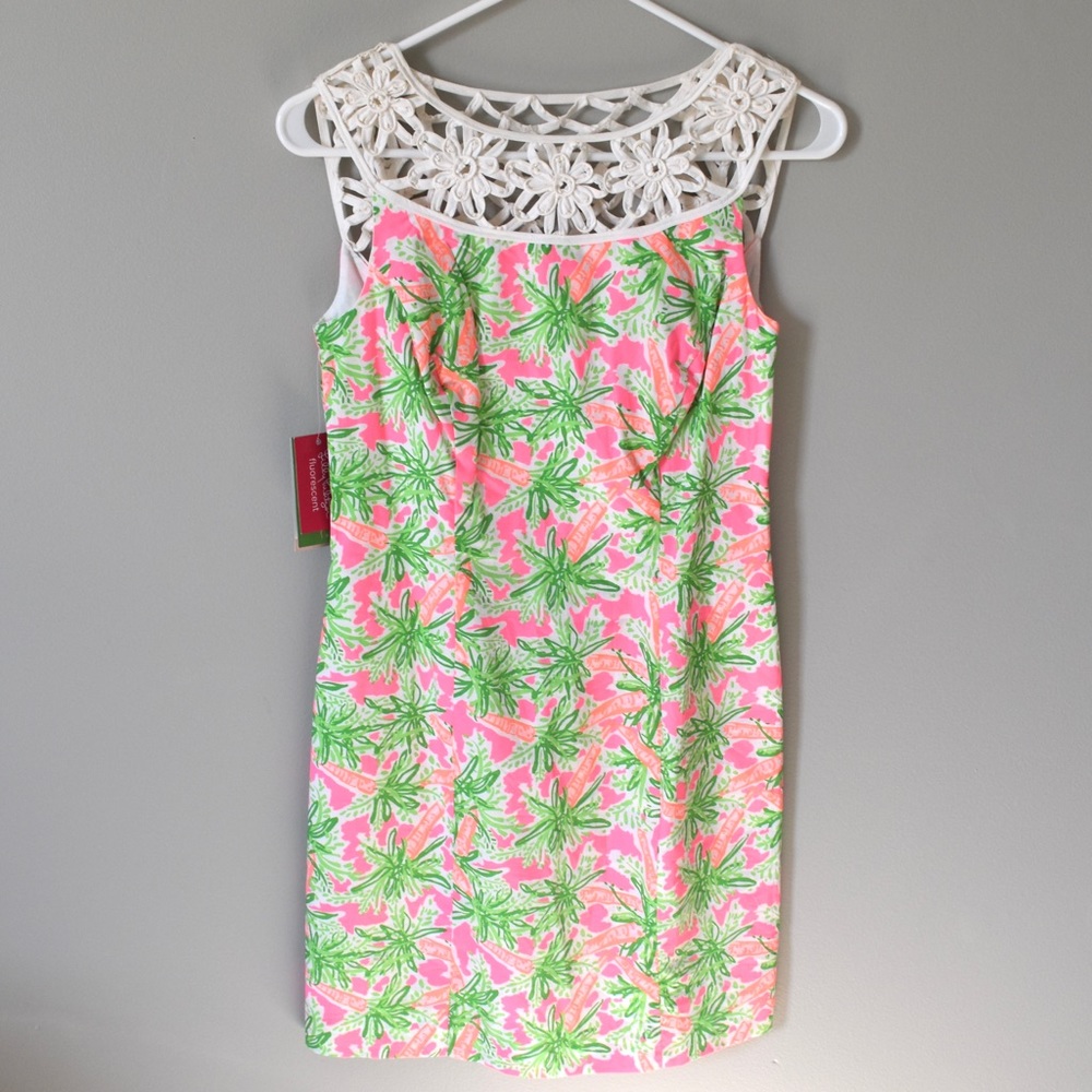 NWT Lilly Pulitzer Florescent Shift Dress - 00 - Picture 2 of 6